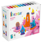 HEY CLAY - Beasts Set-Colourful Modeling Kids-Air Dry Clay Kit 15 cans and Sculpting Tools with Fun Interactive Instructions App, Multicoloured