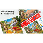 Unik Play - Go Crazy Jigsaw Puzzle | Attractive Cartoon Print Puzzle | 2 Puzzle Trays - Dino | Kids and Adults 6+