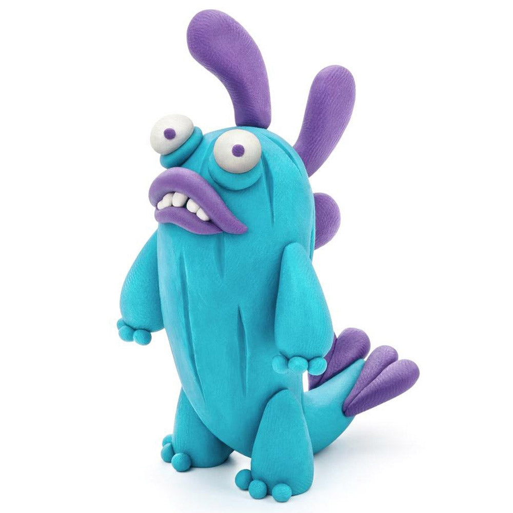 HEY CLAY -DIY  Beasts: Yollo, Violet, Fishka Plastic Creative Modelling Air-Dry Clay For Kids 6 Cans