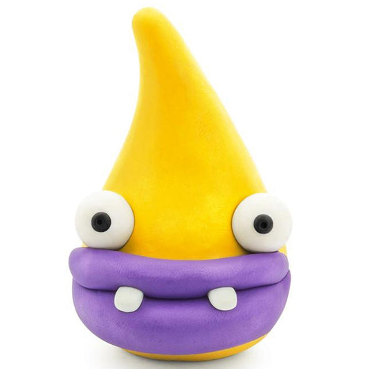 HEY CLAY -DIY Beasts: Worm, Ginger, Drop Plastic Creative Modelling Air-Dry Clay For Kids 6 Cans