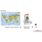 Unik Play - Geografika | Educational Game, World Map Board Game, Geography Illustrated Map with Cards | Learning Tools for Boys & Girls