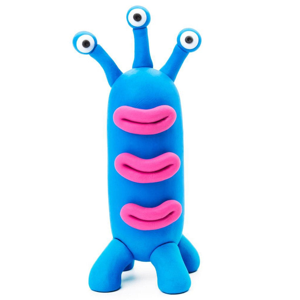 HEY CLAY -DIY  Aliens: Burger, Trio, Scorpio Plastic Creative Modelling Air-Dry Clay For Kids 6 Cans