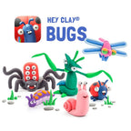 HEY CLAY - Bugs Set-Colourful Modeling Kids-Air Dry Clay Kit 15 cans and Sculpting Tools with Fun Interactive Instructions App, Multicoloured