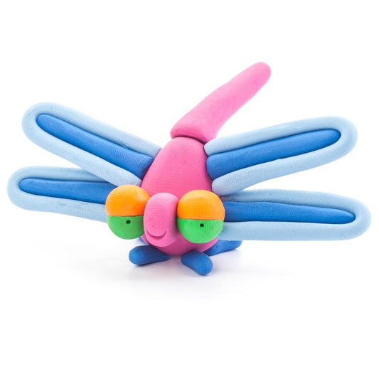 HEY CLAY – DIY Dragonfly Plastic Creative Modelling Air-Dry Clay For Kids 3 Cans