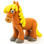 HEY CLAY - DIY Horse Plastic Creative Modelling Air-Dry Clay For Kids, 3 Cans