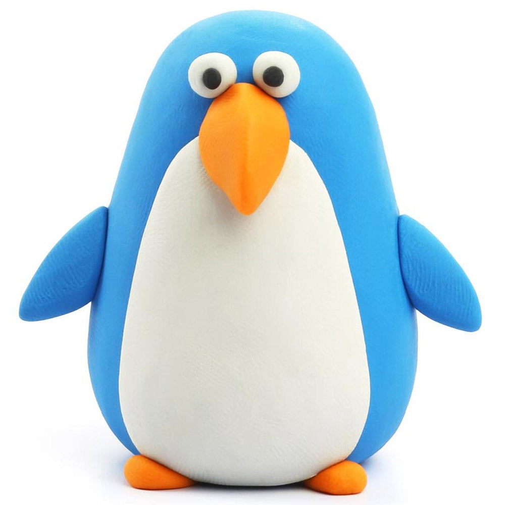 HEY CLAY -DIY Birds: Toucan, Penguin, Peacock Plastic Creative Modelling Air-Dry Clay For Kids 6 Cans