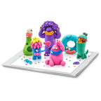 HEY CLAY - Monsters Set-Colourful Modeling Kids-Air Dry Clay Kit 15 cans and Sculpting Tools with Fun Interactive Instructions App, Multicoloured