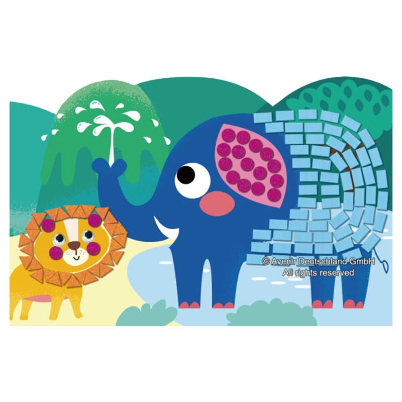 Avenir Create My First Story Book - Wild Animals | Mosaic Junior Kit: Fun DIY Activity for Kids - Improve Coordination and Perception of Colors | Ideal gift for Kids 3+