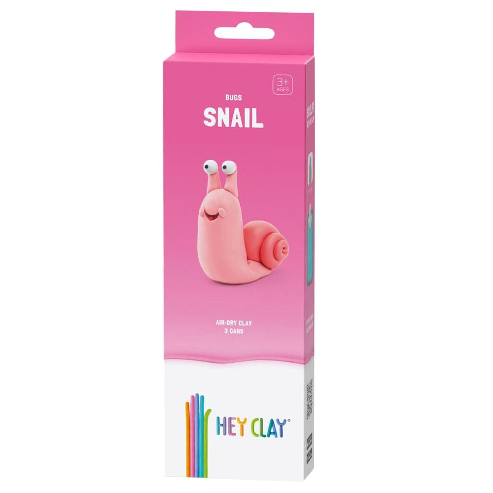 HEY CLAY – DIY Snail Plastic Creative Modelling Air-Dry Clay For Kids 3 Cans