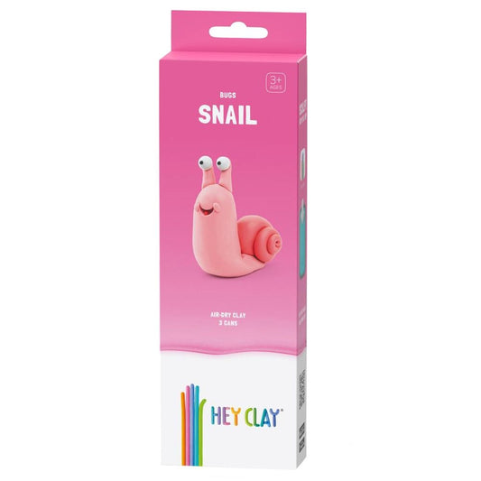 HEY CLAY – DIY Snail Plastic Creative Modelling Air-Dry Clay For Kids 3 Cans