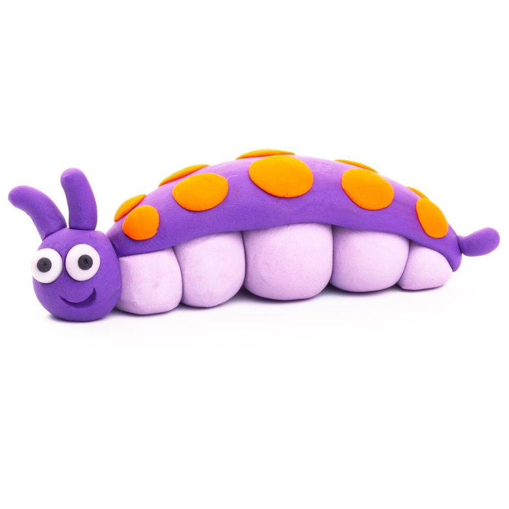 HEY CLAY – DIY Caterpillar Plastic Creative Modelling Air-Dry Clay For Kids 3 Cans