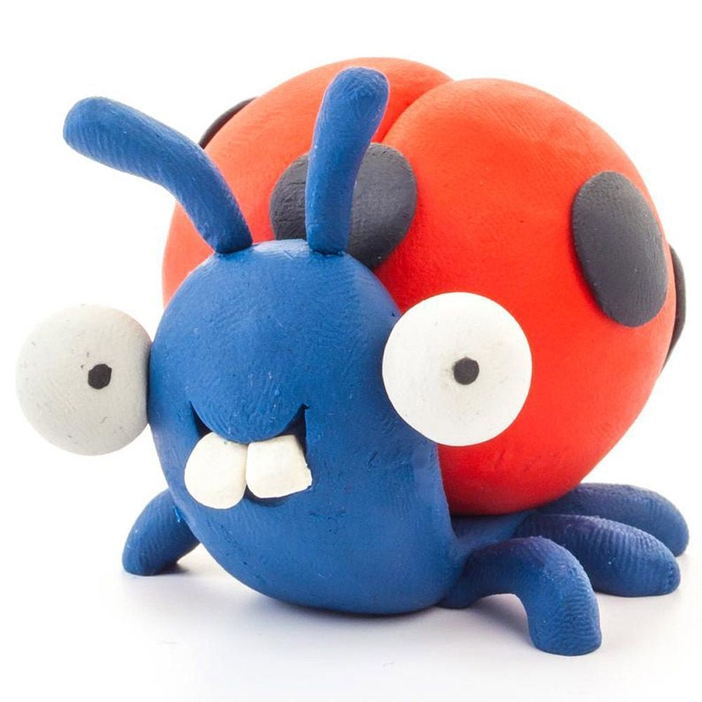 HEY CLAY -DIY Bugs: Snail, Dragonfly, Ladybird Plastic Creative Modelling Air-Dry Clay For Kids 6 Cans