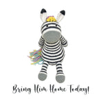 Happy Threads Handmade Crocheted Ziggy the Zebra (12 inches) – Multicolour | Crochet Toys | Child Safe | for Babies 6 Months & Above | Dolls for Boys/Girls| For Birthday Gift | Decorative Items for Room