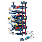 D-POWER – Multi Level Lift Parking Set | 5 Storied DIY Build Set, Theme – Police Station | 82pc Set, Kids Age 3+