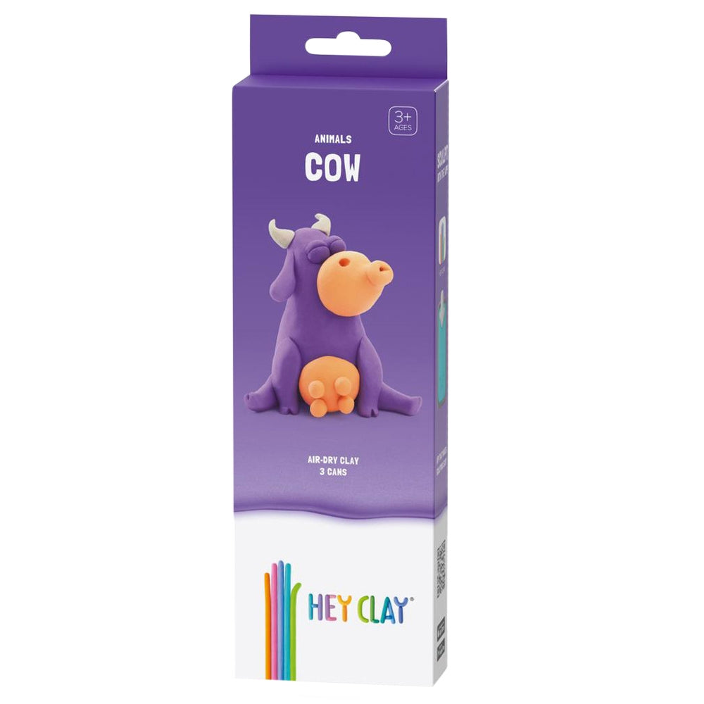 HEY CLAY – DIY Cow Plastic Creative Modelling Air-Dry Clay For Kids 3 Cans