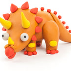 HEY CLAY – DIY Triceratops Plastic Creative Modelling Air-Dry Clay For Kids 3 Cans