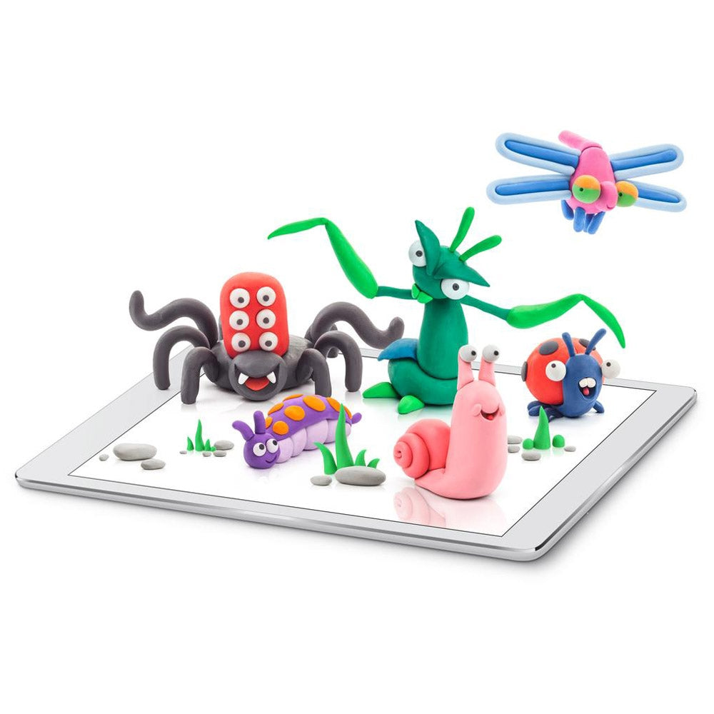 HEY CLAY - Bugs Set-Colourful Modeling Kids-Air Dry Clay Kit 15 cans and Sculpting Tools with Fun Interactive Instructions App, Multicoloured