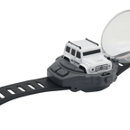 D-power - 1:64 Scale Watch Remote Control Car (White)– 2.4GHz Mini RC Car with Wearable Controller | Compact Racing Toy for Kids Ages 3+