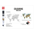 Unik Play - Colouring World Map Geography | Adult Colouring Wall Poster, Party Activity Home, Décor Painting Gifts