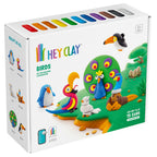 HEY CLAY - Birds Set-Colourful Modeling Kids-Air Dry Clay Kit 15 cans and Sculpting Tools with Fun Interactive Instructions App, Multicoloured