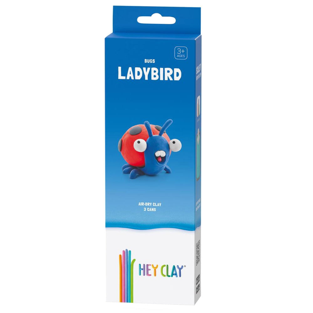 HEY CLAY – DIY Ladybird Plastic Creative Modelling Air-Dry Clay For Kids 3 Cans
