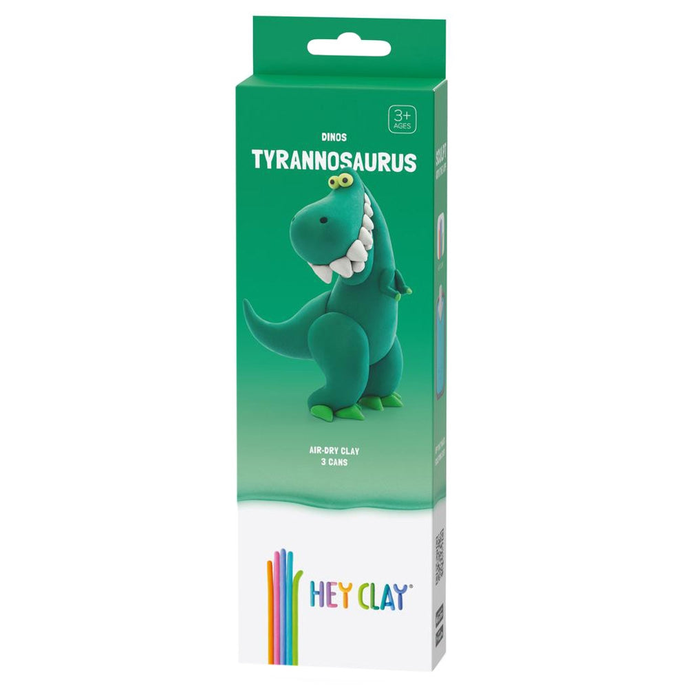 HEY CLAY – DIY Tyrannosaurus Plastic Creative Modelling Air-Dry Clay For Kids 3 Cans