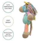 Happy Threads Handmade Crocheted Cute Handmade ATLAS Pony (13 inch) – Multicolour  | Crochet Toys | Child Safe | for Babies 6 Months & Above | Dolls for Boys/Girls| For Birthday Gift | Decorative Items for Room