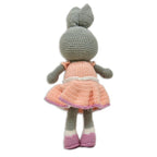 Happy Threads Handmade Crocheted Blossom the Cute Bunny (13 inches) – Multicolour | Crochet Toys | Child Safe | for Babies 6 Months & Above | Dolls for Boys/Girls| For Birthday Gift | Decorative Items for Room