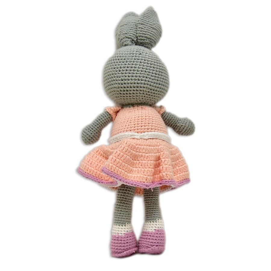 Happy Threads Handmade Crocheted Blossom the Cute Bunny (13 inches) – Multicolour | Crochet Toys | Child Safe | for Babies 6 Months & Above | Dolls for Boys/Girls| For Birthday Gift | Decorative Items for Room