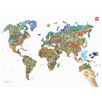 Unik Play - Colouring World Map Geography | Adult Colouring Wall Poster, Party Activity Home, Décor Painting Gifts