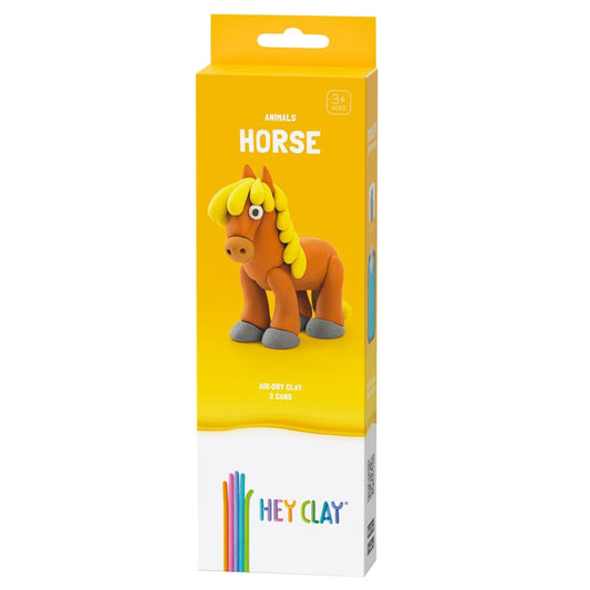 HEY CLAY - DIY Horse Plastic Creative Modelling Air-Dry Clay For Kids, 3 Cans
