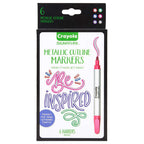 Crayola Signature Metallic Outline Paint Markers, 6 Count