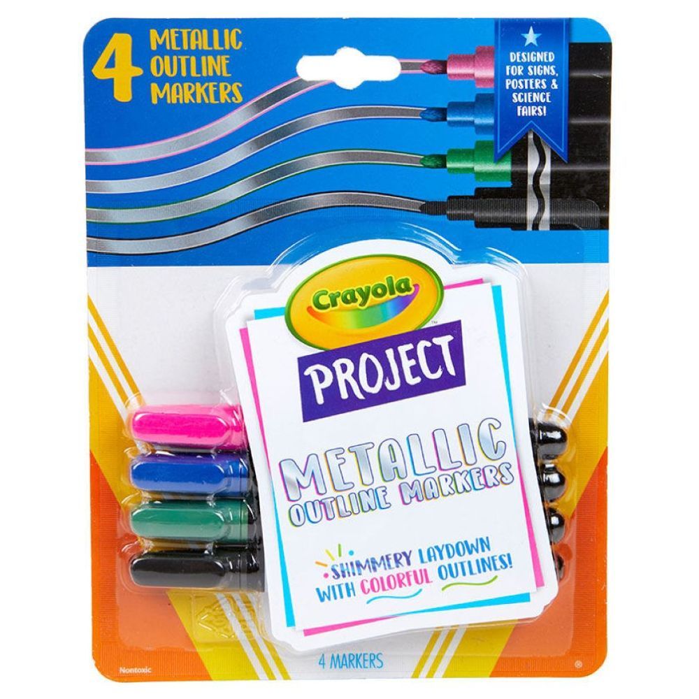 Crayola  Project 4 ct. Metallic Outline Markers