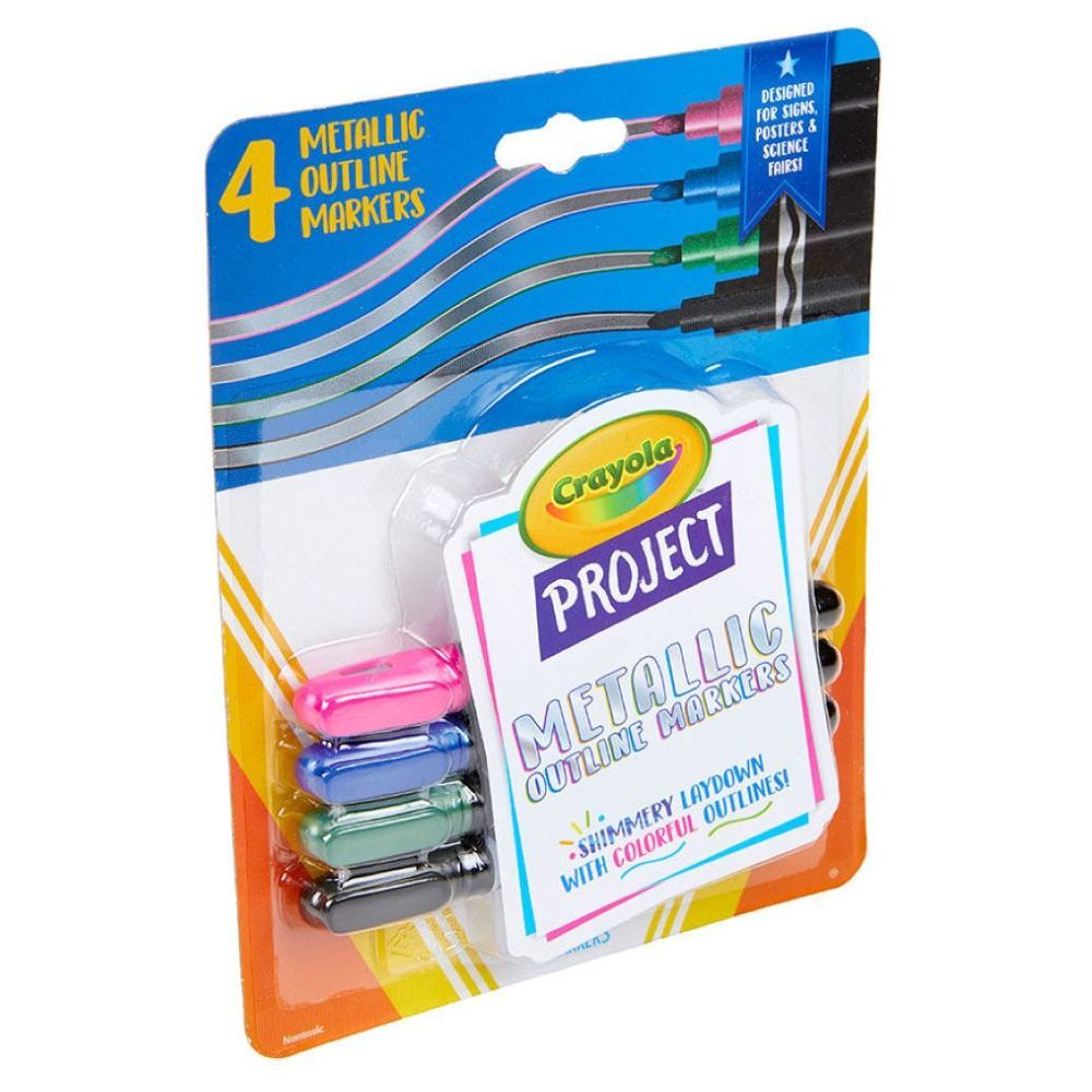 Crayola  Project 4 ct. Metallic Outline Markers