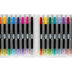 Crayola Brush & Detail Dual-Ended Markers, 16 Count – Blendable Art Markers with Brush and Fine Tips for Drawing, Lettering & Coloring