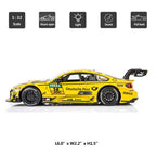 D-Power 1:32 Die-Cast BMW M4 DTM 2017 Deutsche Post #16 Race Car with Lights & Sound