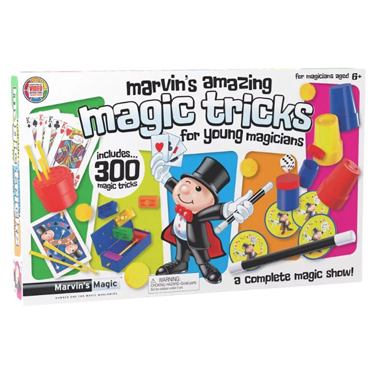 Marvin’s Magic Simply Magic – Amazing 300 Magic Tricks Set for Kids & Beginners | Easy-to-Learn Illusions, Step-by-Step Instructions | Magic Kit for Ages 6+