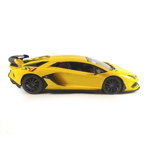 D-power MSZ – Lamborghini SVJ – Yellow | Die-Cast Replica, Ultimate Collector's Item, Super Cars | Toy Vehicles, Metal Toy Car Model - Pull Back Collection | Size - 1:64, For Kids 3+