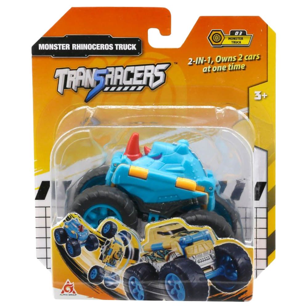 D-Power - PullBack Dino Stunt Truck, Orange| No Batteries Needed, Fun for All Ages | 3+