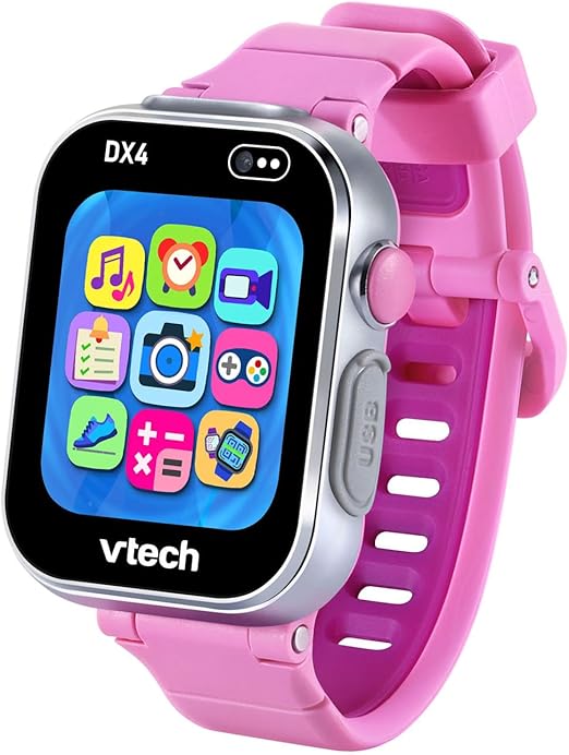 VTech KidiZoom Smartwatch DX4 Pink - Camera & Games, Video Recorder, Voice Changer