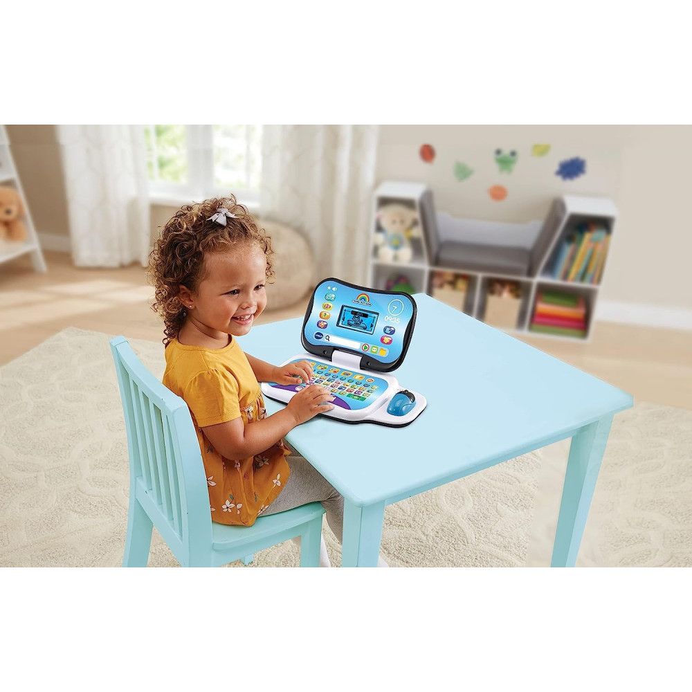 VTech Toddler Tech Laptop, Interactive Educational Computer Toy, 20 Games for Pre-School Children, Learn Alphabet, Letters, Shapes, Numbers, Music & French, Kids Age 2, 3, 4 + Years, English Version